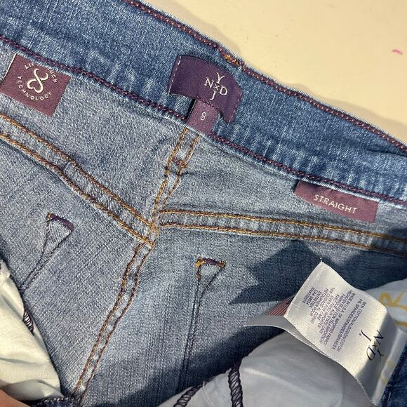 NYDJ Nip Tuck High Rise Straight Jeans Womans 8 Medium Wash - Picture 7 of 9